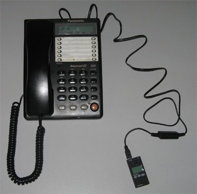 Диктофон E-dic "LCD" с адаптером для подключения к телефонной линии