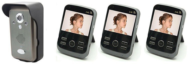 Видеодомофон KIVOS Triple комплектуется тремя внутренними блоками, что существенно повышает удобство использования в больших домах или офисах