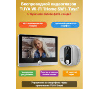 Беспроводной видеоглазок TUYA Wi-Fi "iHome SW1-Tuya" с записью на SD карту и датчиком движения
